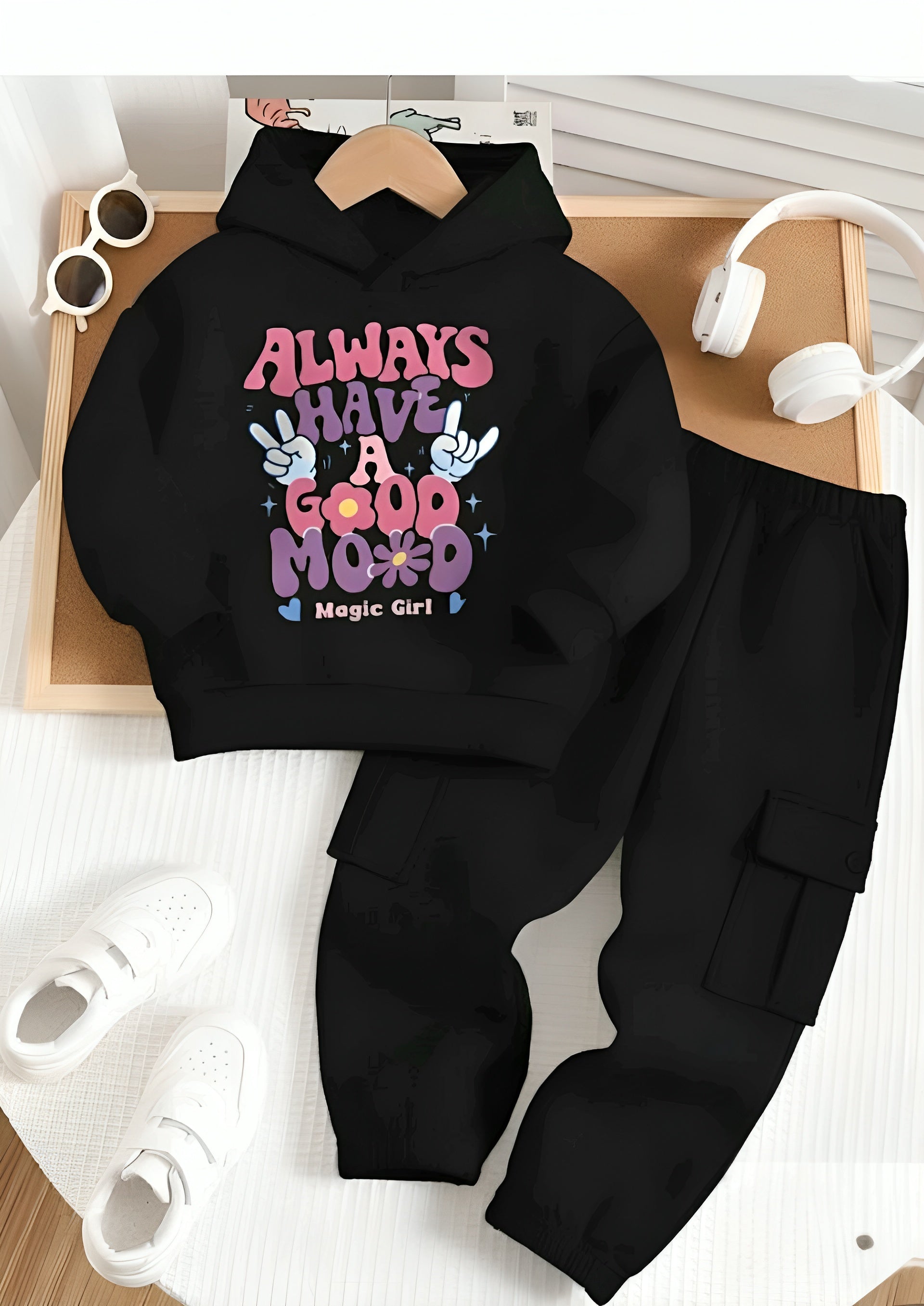 Always Good Full Black Track suit with Cargo Pocket