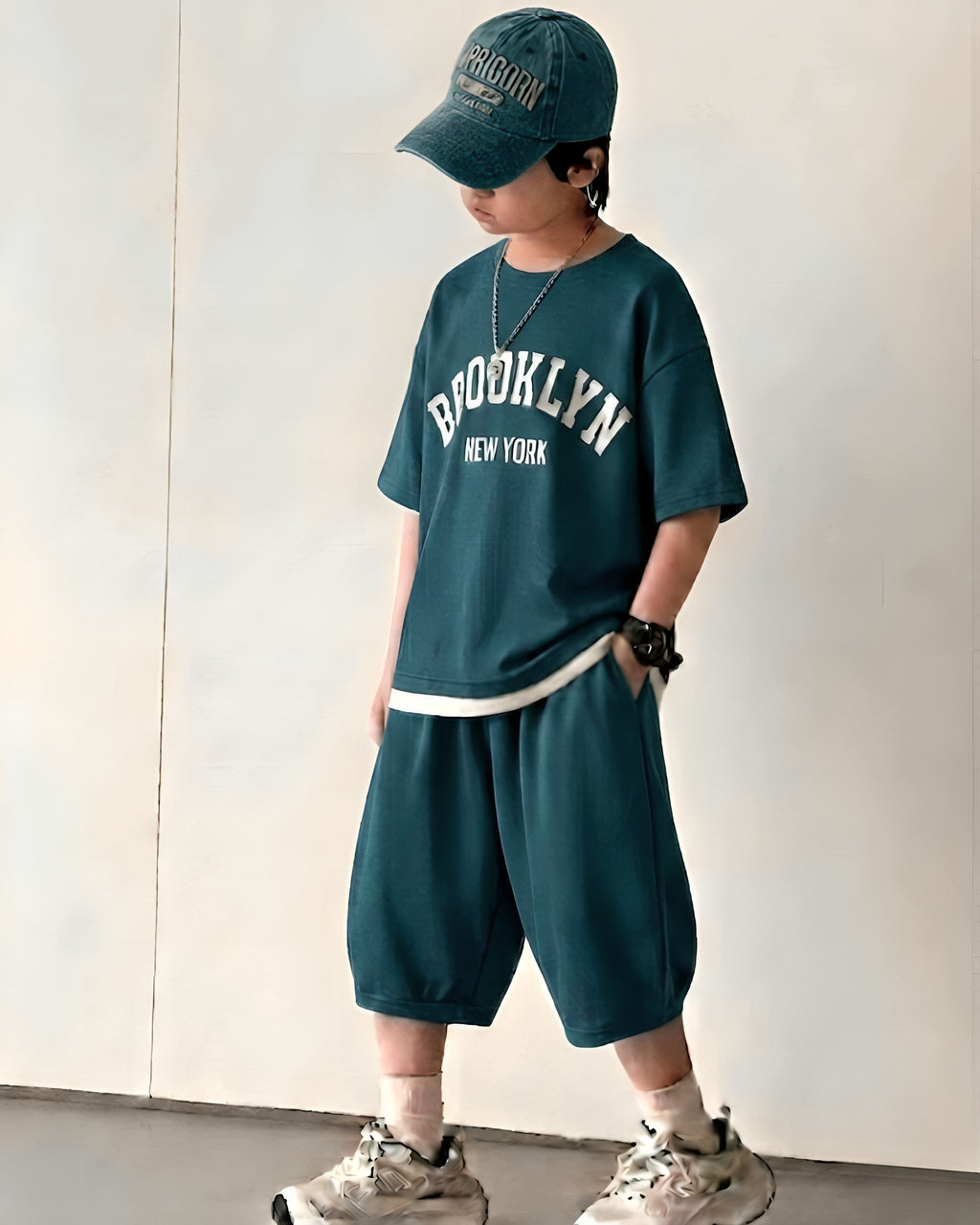 Baggy Suit Peacock Brooklyn Soft Cotton Jersey for Summer