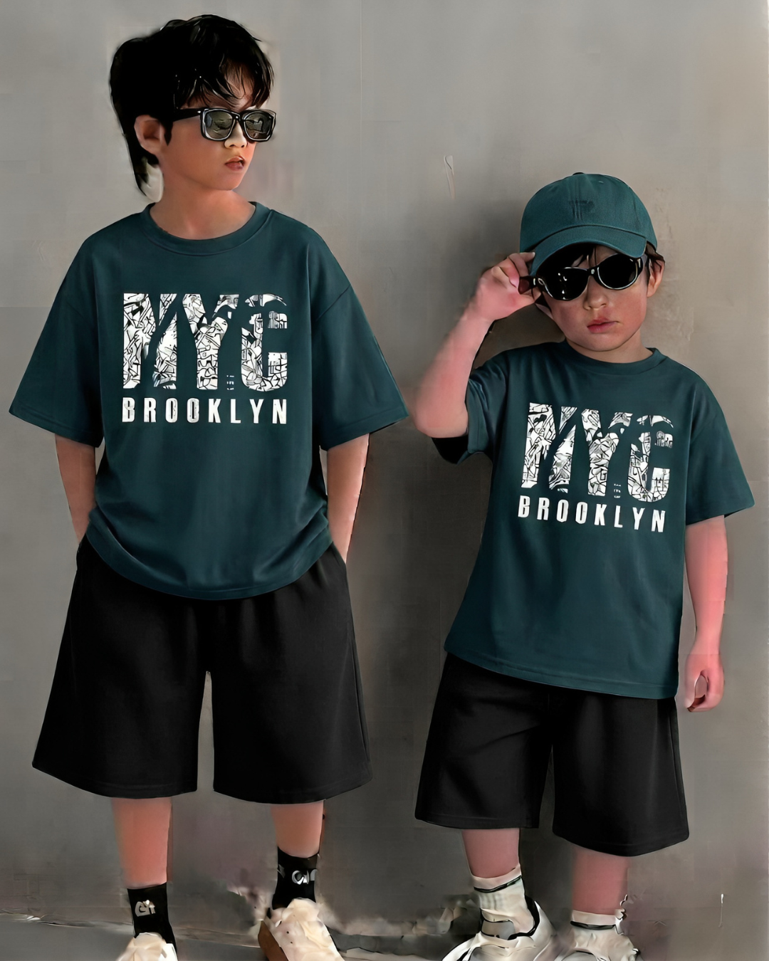 Baggy Suit NYC Peacock T-Shirt Black Nicker Soft Cotton Jersey for Summer