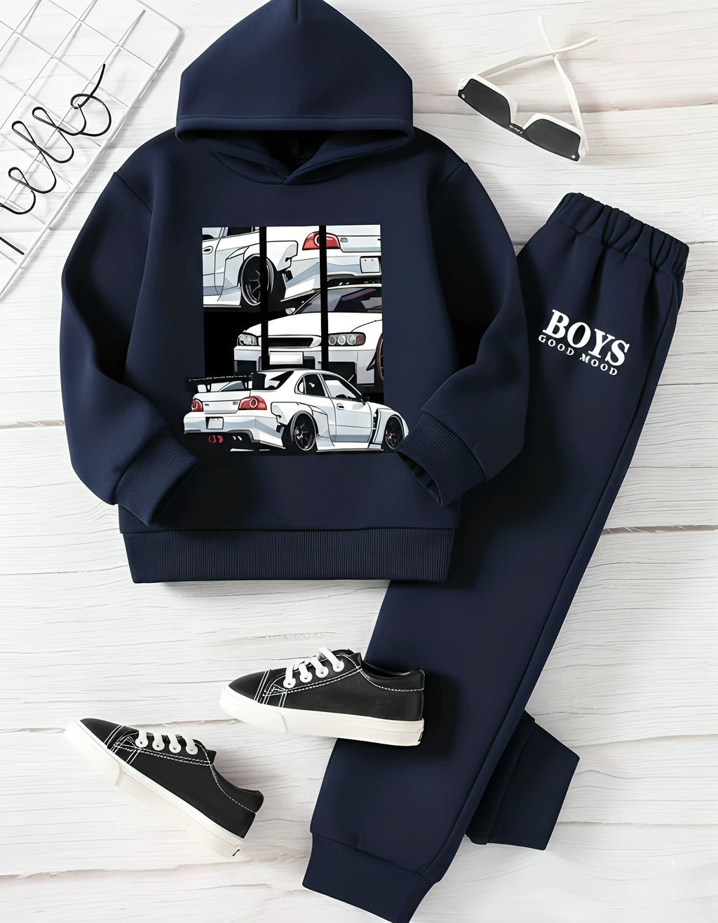 CarBoys Navy Blue Soft fleece Track Suit