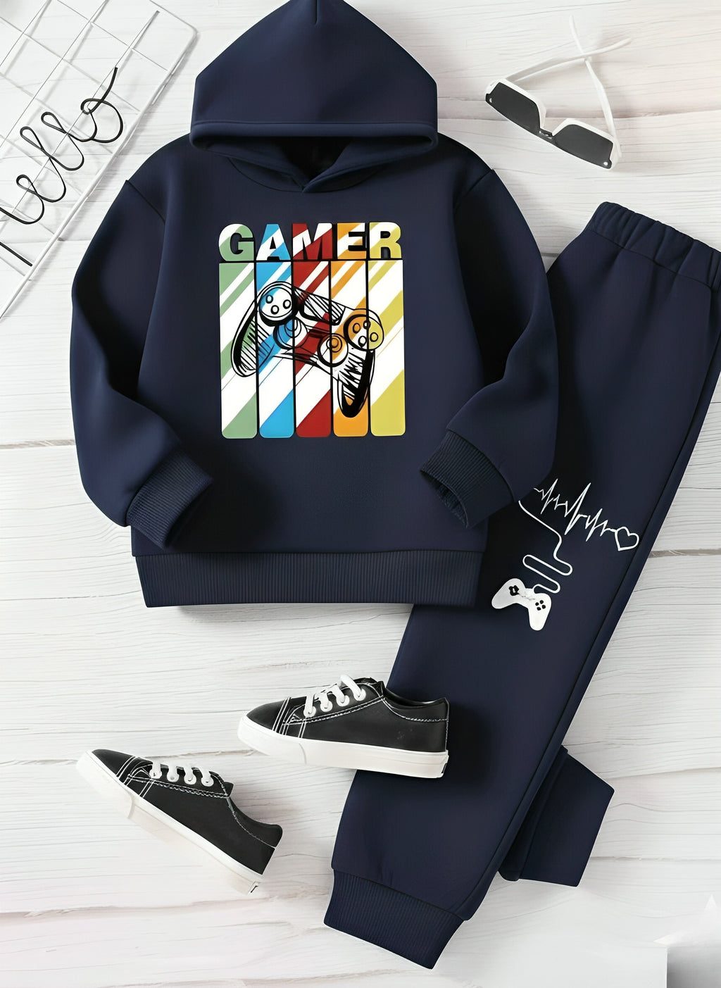 Gamer Navy Blue Soft Fleece Track Suit