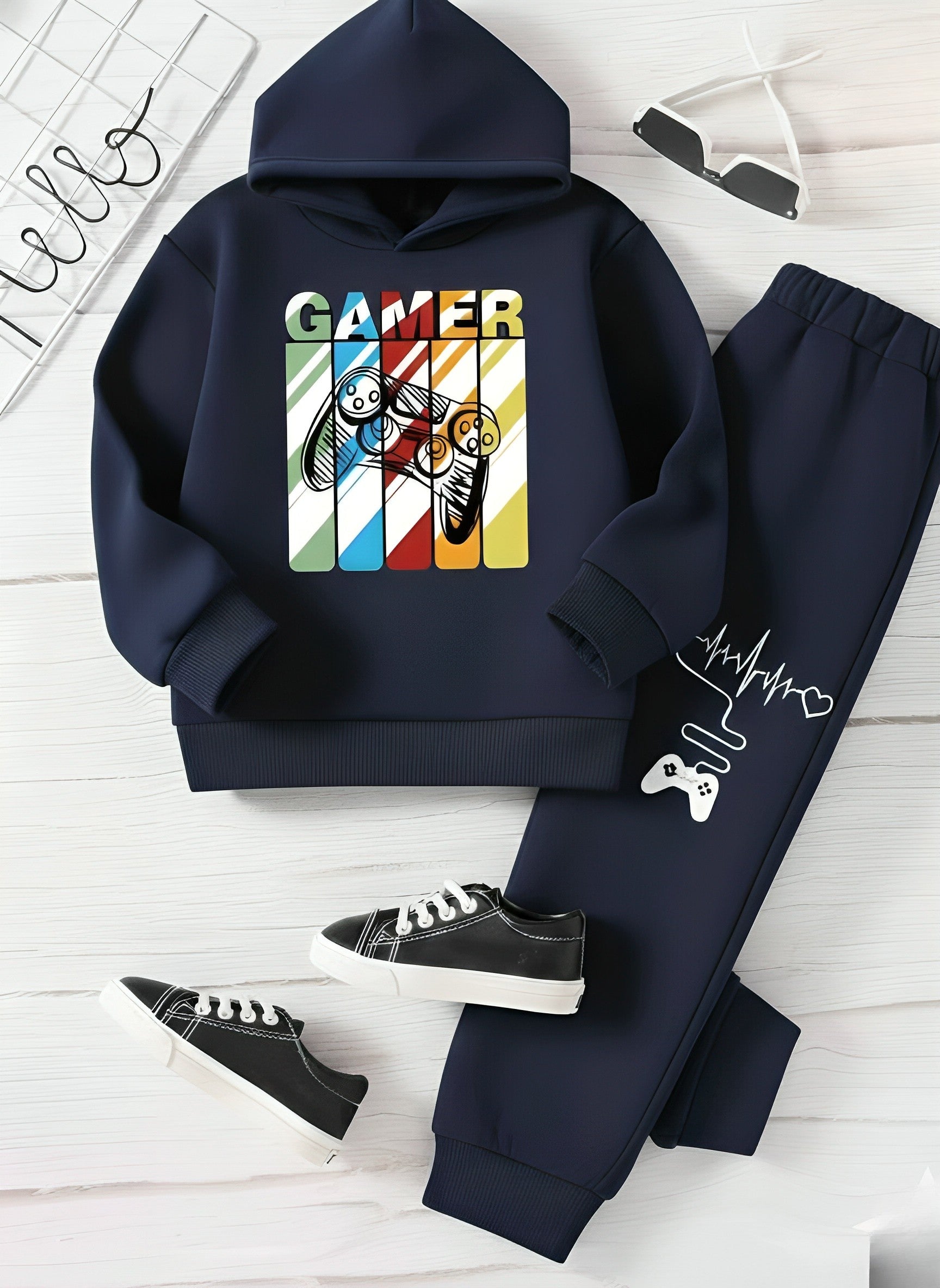 Gamer Navy Blue Soft Fleece Track Suit