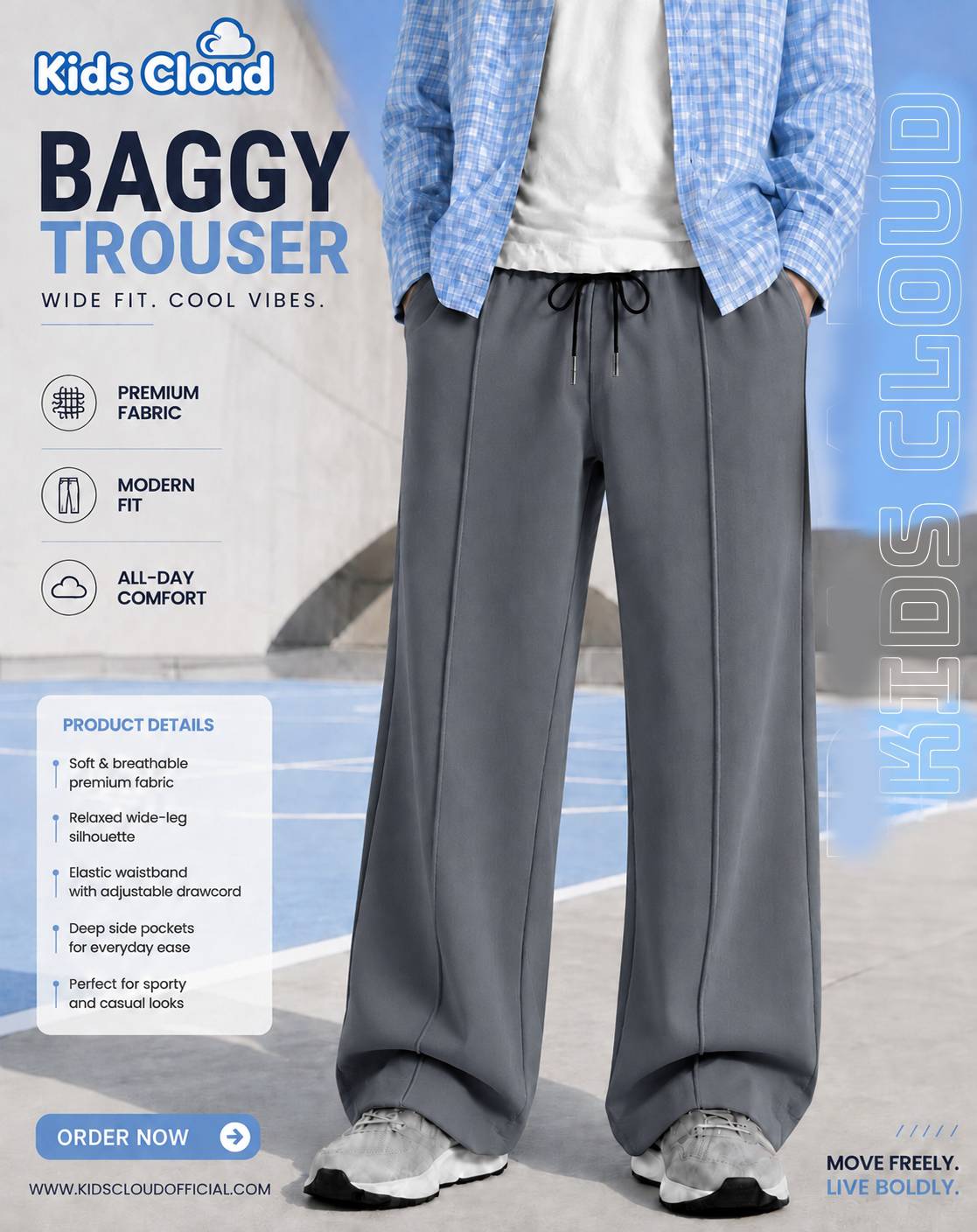 Relaxed Fit Pleated Trouser Cotton Terry Charcoal Black