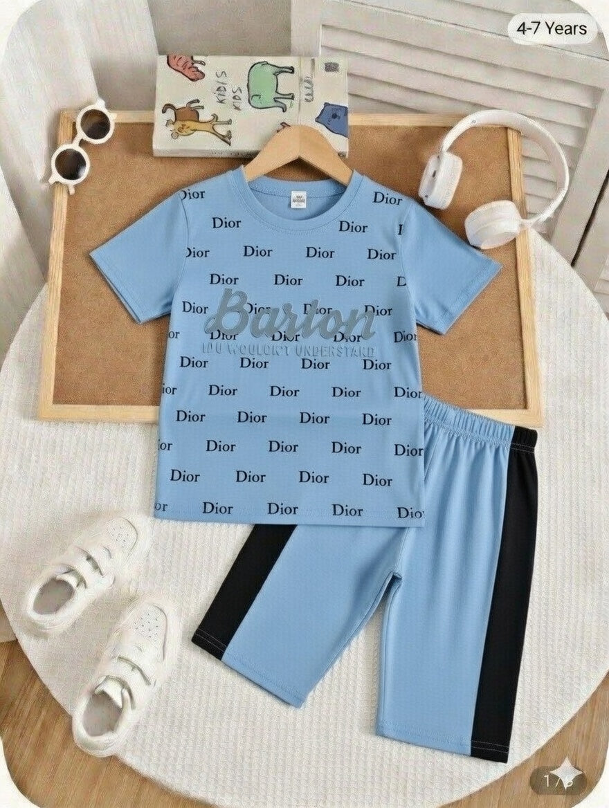 Barton Round Neck Sky Blue Color Jersey Casual Suit
